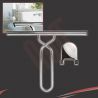 250mm(w) Stainless Steel Wetroom Shower Glass Squeegee (Design G5) + Sticky Hanger