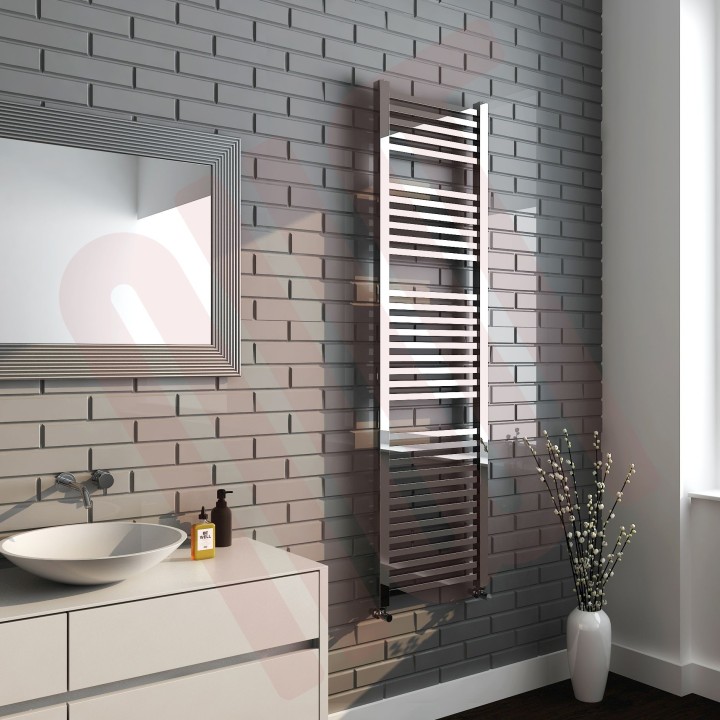 500mm (w) x 1800mm (h) "Atlas" Chrome Designer Towel Rail
