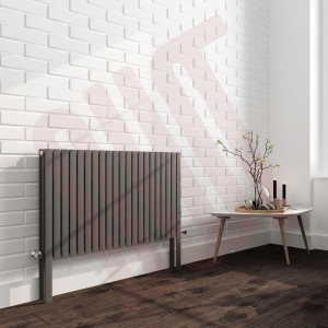 1000mm(w) x 800mm(h) Axim Double Horizontal Anthracite Floor Standing Radiator (21 x 2 Sections)