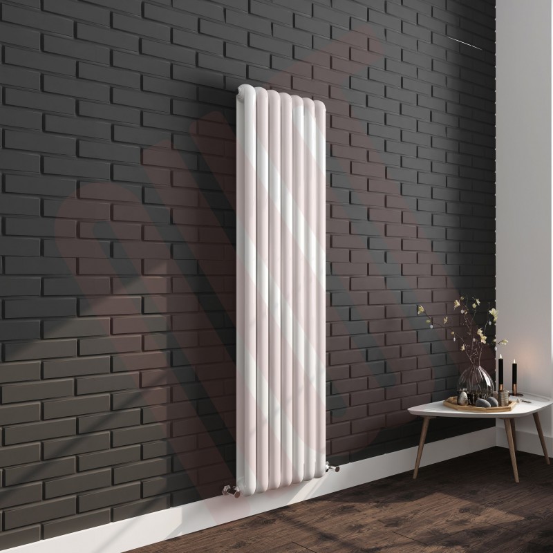 1800mm (h) x 318mm (w) Elias White Vertical Radiator 