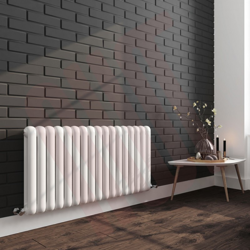 600mm (h) x 1032mm (w) Elias White Horizontal Radiator 