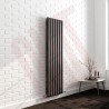 437mm (w) x 1800mm (h) Elias Anthracite Vertical Column Radiator (7 Sections)