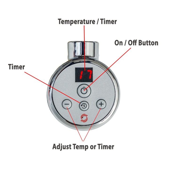 NOVA Chrome Thermostatic Electric Heating Elements