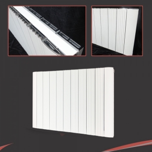 1030mm (w) x 500mm (h) "Cariad" Double Panel White Horizontal Aluminium Radiator (22 Extrusions)