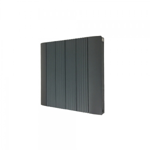 560mm (w) x 500mm (h) "Cariad" Double Panel Anthracite Horizontal Aluminium Radiator (12 Extrusions)