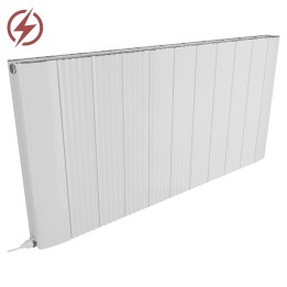 Cariad White Horizontal Double Electric Aluminium Radiators