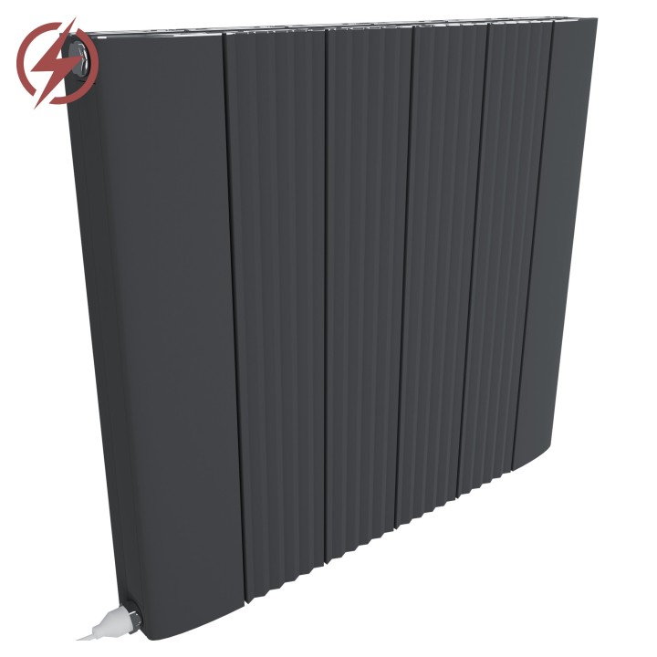 Cariad Anthracite Horizontal Double Electric Aluminium Radiators
