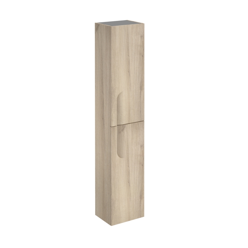 "Vitale" 300mm(w) x 1500mm(h) x 240mm(d) Light Oak Tall Wall Hung Cabinet