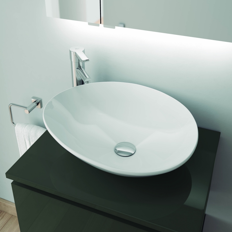 "Galaxy" 512mm (w) x 145mm (h) x 410mm (d) Rounded Countertop Basin