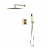 "Mineral" Brushed Brass Square Shower Pack