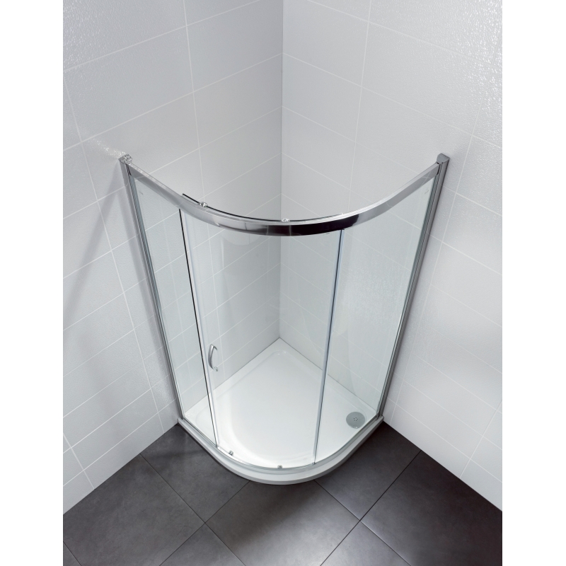 Identiti Chrome Single Door Quadrant Shower Enclosure