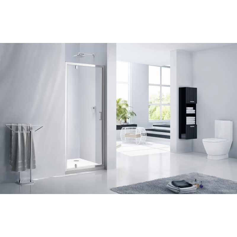 "Purity" Chrome Pivot Shower Door 760mm To 900mm(W) x 1950mm(H) (3 Sizes)