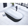 Graphite "Summit" 1680mm(L) x 570mm(W) Matt Black Freestanding Twin Skinned Double-Ended Bath