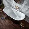 Holborn "Bow Graphite" 1800mm(L) x 800mm(W) Traditional Freestanding Twin Skinned Double-Ended Bath - Insitu