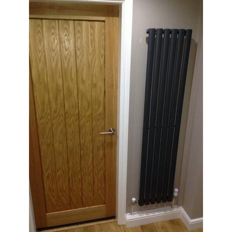 420mm (w) x 1800mm (h) Brecon Black Vertical Radiator