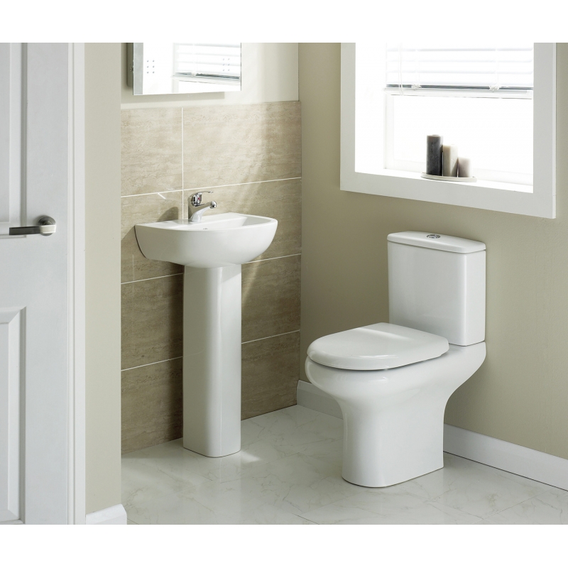 "Compact" 450mm(w) Basin & Pedestal - Insitu