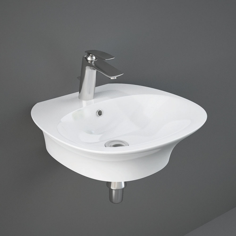 "Sensation" 500mm (w) x 160mm (h) x 460mm (d) Wall Hung Basin (1 Tap Hole)