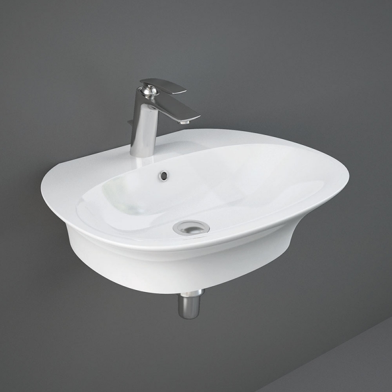 "Sensation" 600mm (w) x 160mm (h) x 460mm (d) Wall Hung Basin (1 Tap Hole)