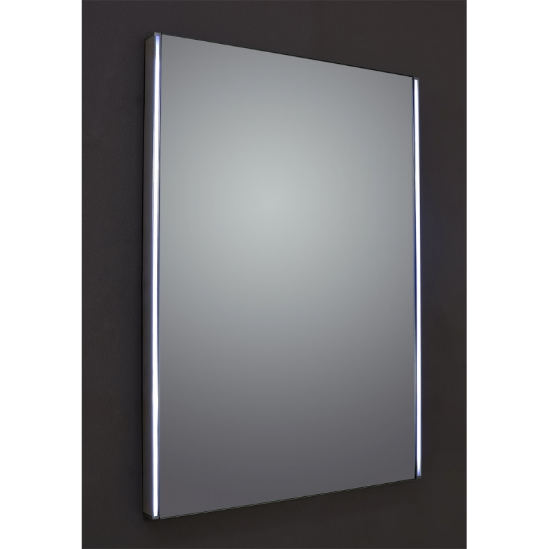 "Weeton" 500mm x 700mm (Reversible) LED Rectangular Bathroom Side Lit Mirror (Demister & On/Off Touch)