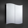 "Tide" 600mm(W) x 700mm(H) Double Door Stainless Steel Mirror Cabinet (Double Sided Mirror & 2 Fixed Shelves)