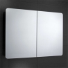 "Bramham" 800mm(W) x 660mm(H) Double Door Stainless Steel Mirror Cabinet (Double Sided Mirror & Adjustable Shelves)