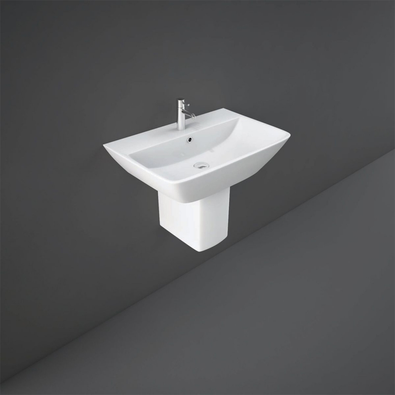 "Summit" 500mm(w) Basin & Semi-Pedestal (1 Tap Hole)