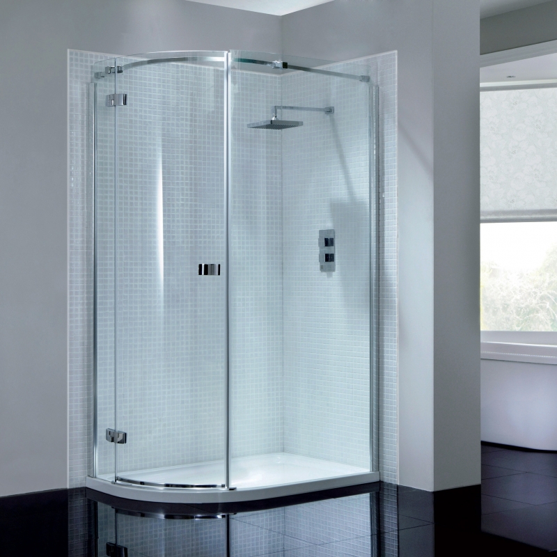 Prestige Chrome Single Door Offset Quadrant Shower Enclosure