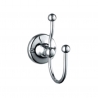 "Holborn" 60mm(W) x 120mm(H) x 110mm(D) Traditional Chrome Double Robe Hook