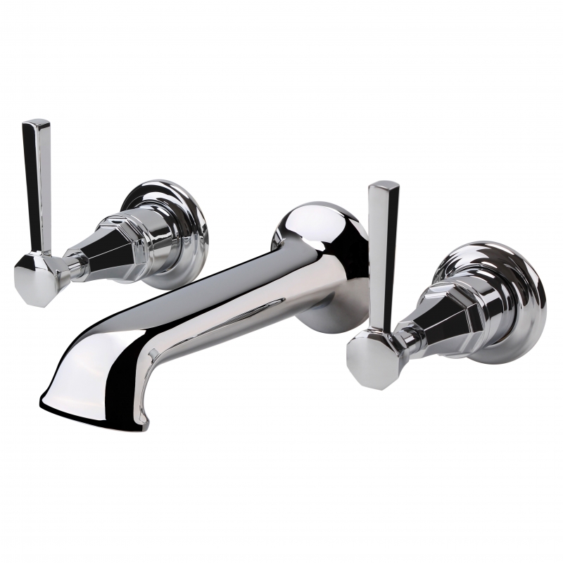 Holborn "Hatton" Chrome Lever Wall Mounted Basin Tap