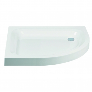 80mm(H) Offset Quadrant "White" Shower Trays - Corner Waste (4 Sizes - Left or Right Hand) Optional Plumb Kit - Plinth & Legs)