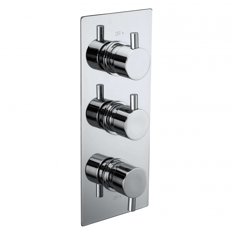 Pure Chrome 3-Way Concealed Thermostatic Shower Valve