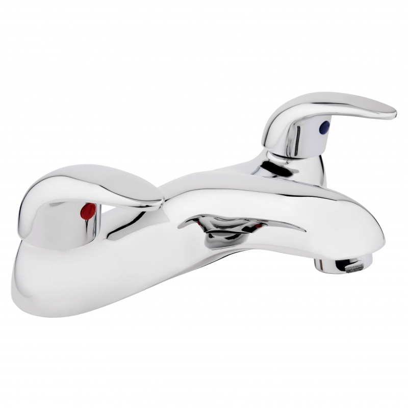 "Compact" Chrome Twin Lever Bath Filler Tap