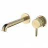 "Mineral" Brushed Brass Wall Mounted Basin Mixer Tap