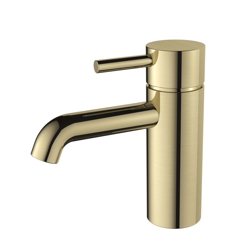 "Mineral" Brushed Brass Basin Mixer Tap (Includes Click-Clack Waste)