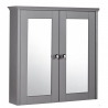 "Holborn" 640mm(W) x 630mm(H) Dust Grey, Double Door Traditional Mirror Cabinet