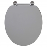"Holborn" Dust Grey Soft Close Wooden Toilet Seat - 376mm(W) x 398mm(L) x 18mm(H)