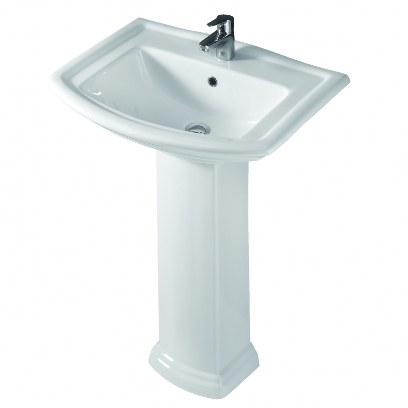 "Washington" 560mm(W) Traditional Basin & Pedestal (1 Tap Hole)