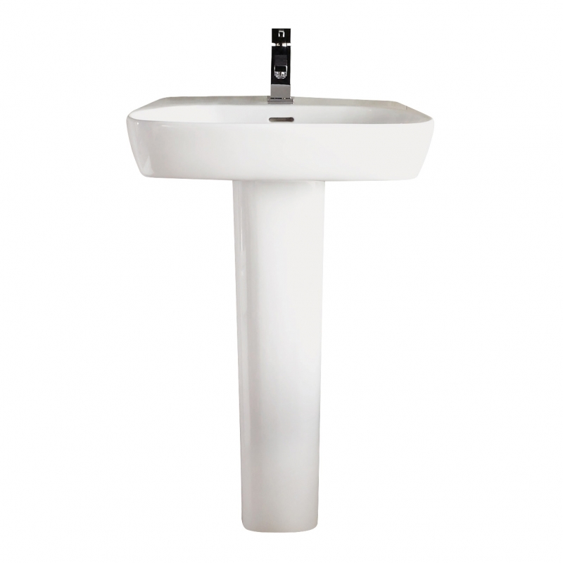 "Medici" 600mm(W) Basin & Pedestal (1 Tap Hole)