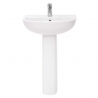 "Compact" 545mm(w) Basin Pedestal (1 or 2 Tap Holes)