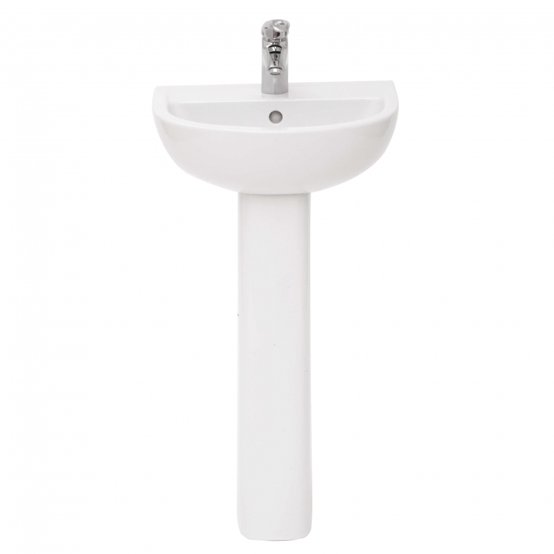 "Compact" 450mm(w) Basin Pedestal (1 or 2 Tap Holes)