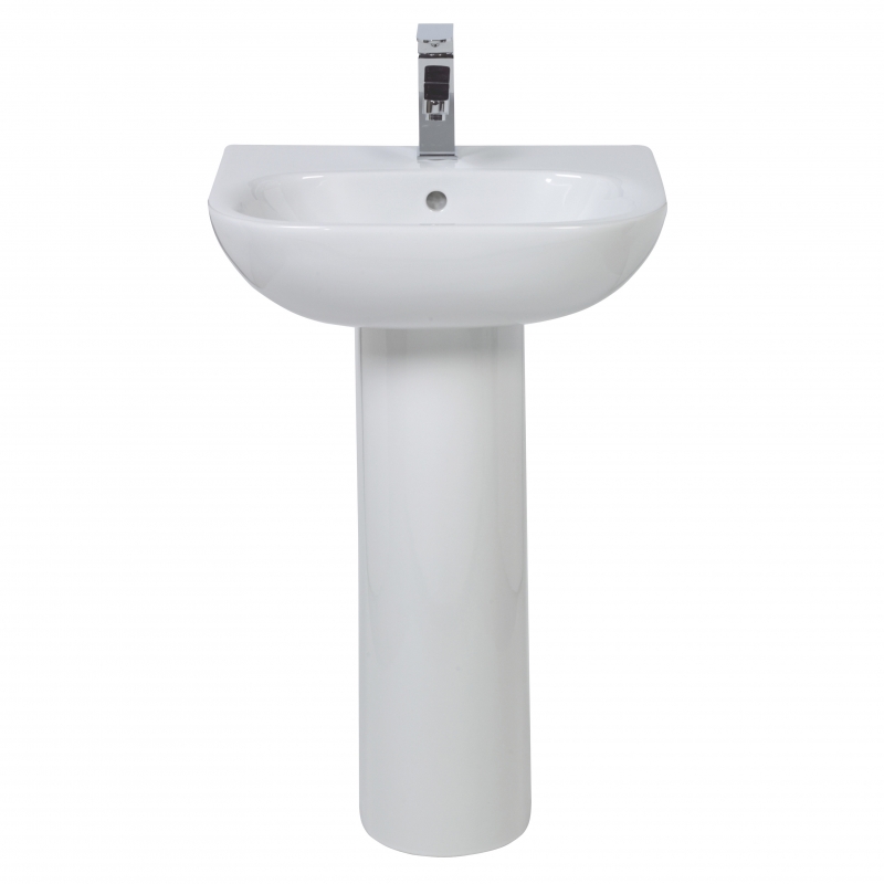 "Tonique" 550mm(W) Basin & Pedestal (1 Tap Hole)