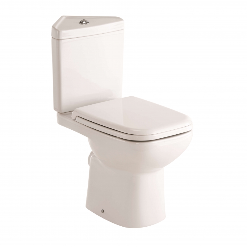 "Origin" 360mm(W) X 760mm(H) Corner Toilet (Includes Soft Close Seat)