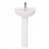 "Compact" 450mm(w) Basin & Pedestal (1 Or 2 Tap Holes)