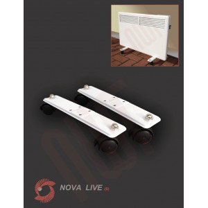 Nova Live S Feet with wheels for All Size White Panel Convector Heaters (Pair)