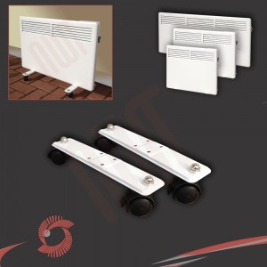 Nova Live S Feet with wheels for All Size White Panel Convector Heaters (Pair)