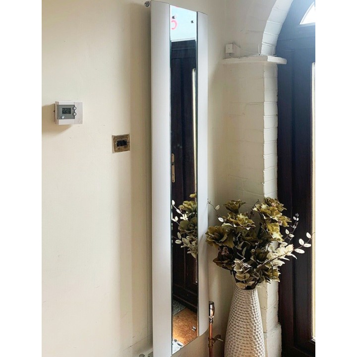365mm x 1800mm Thor White Aluminium Mirror Radiator
