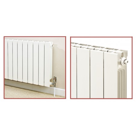 828mm (w) x 690mm (h) Trojan Aluminium White Radiator