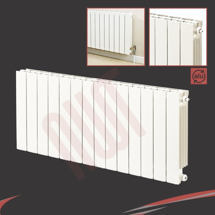 1148mm (w) x 690mm (h) Trojan White Aluminium