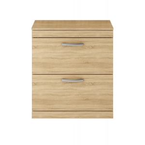 Athena Natural Oak 800mm Floor Standing Cabinet & Worktop