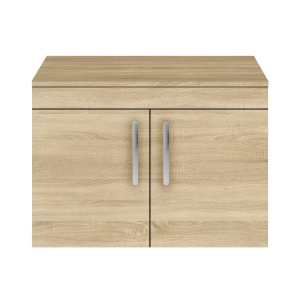 Athena Natural Oak 800mm Wall Hung Cabinet & Worktop